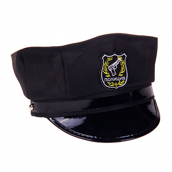 Черная детская фуражка полицейского