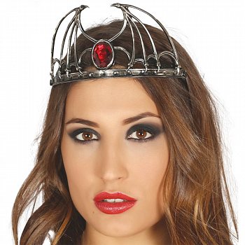 Дьявольская корона «Готика» с красным камнем